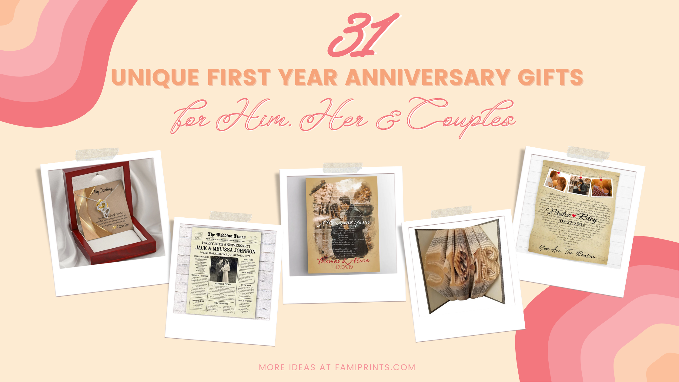 Unique first anniversary 2024 gifts for him