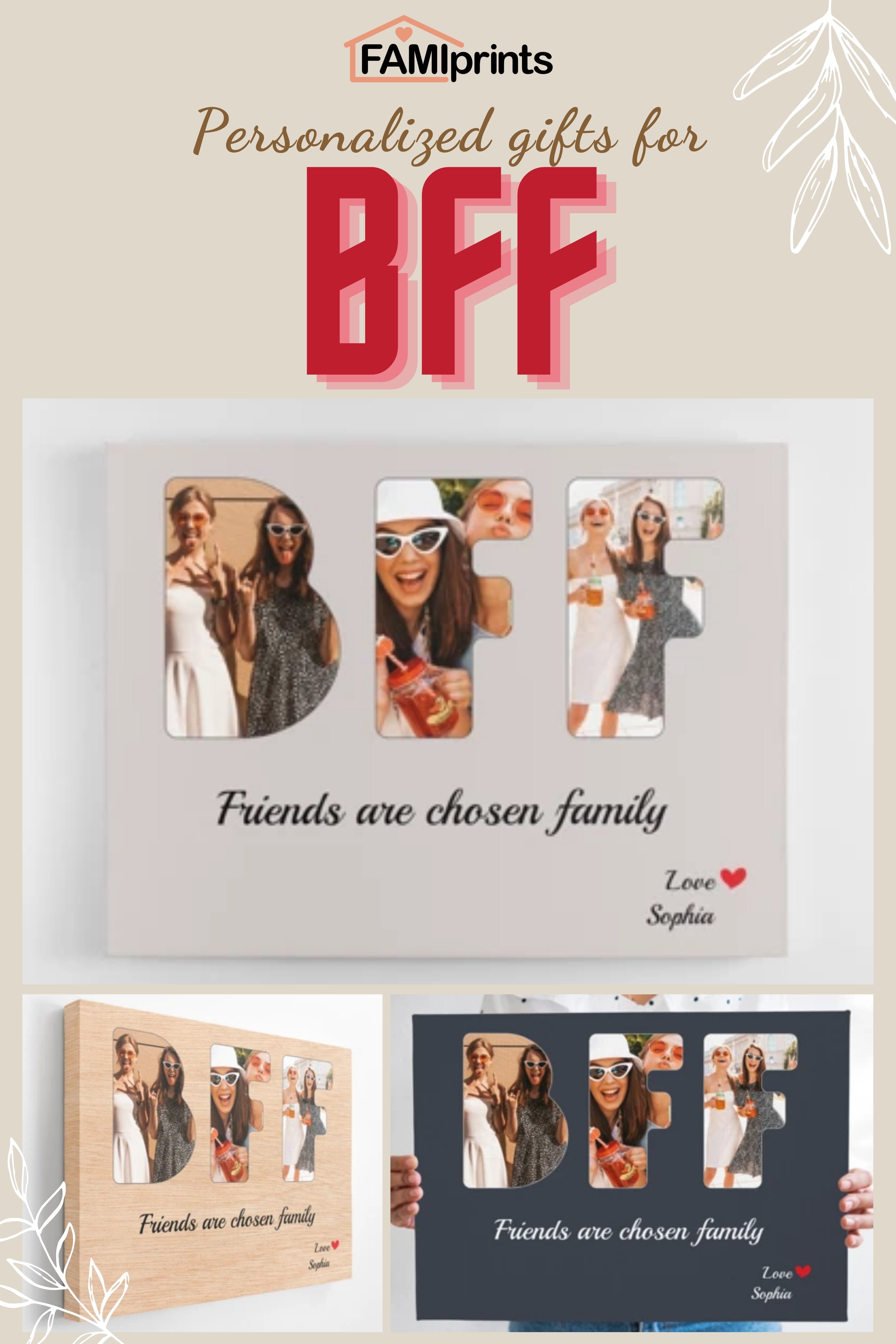 Custom Canvas Wall Art For Friends | FamiPrints | Trending Personalized Family Gifts
