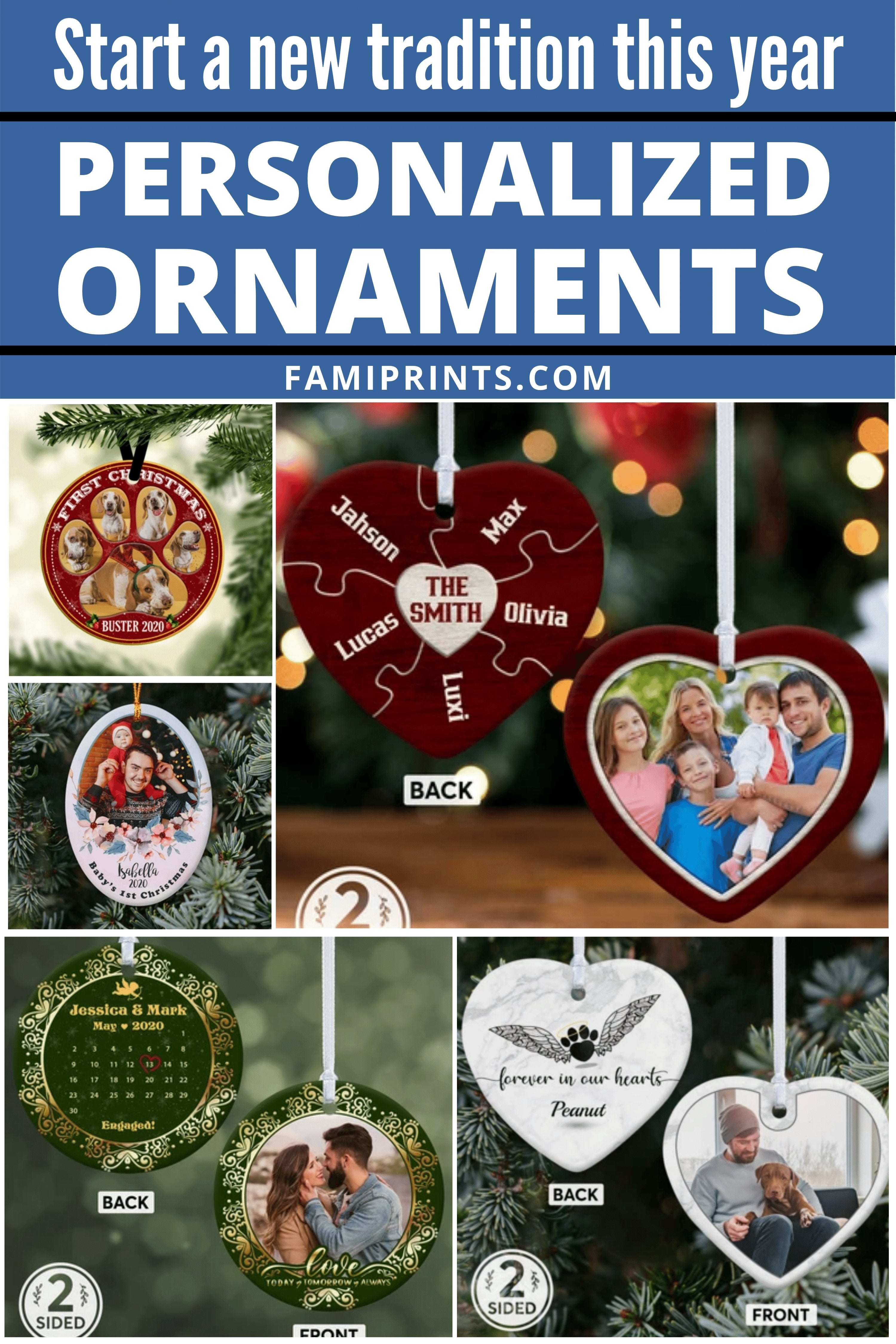 Personalized Christmas Ornaments | FamiPrints | Trending Personalized Family Gifts