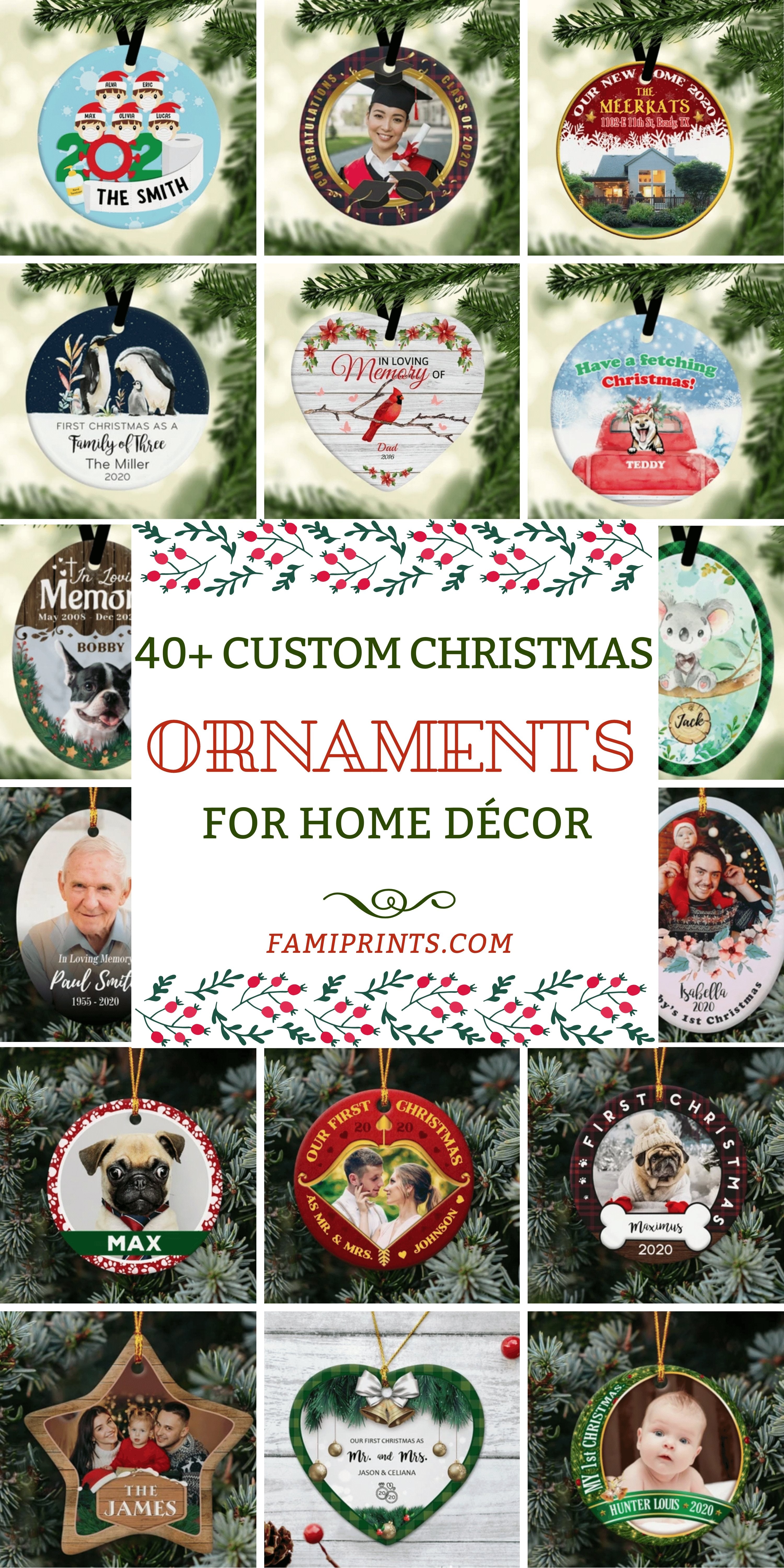 Personalized Christmas Ornaments | FamiPrints | Trending Personalized Family Gifts
