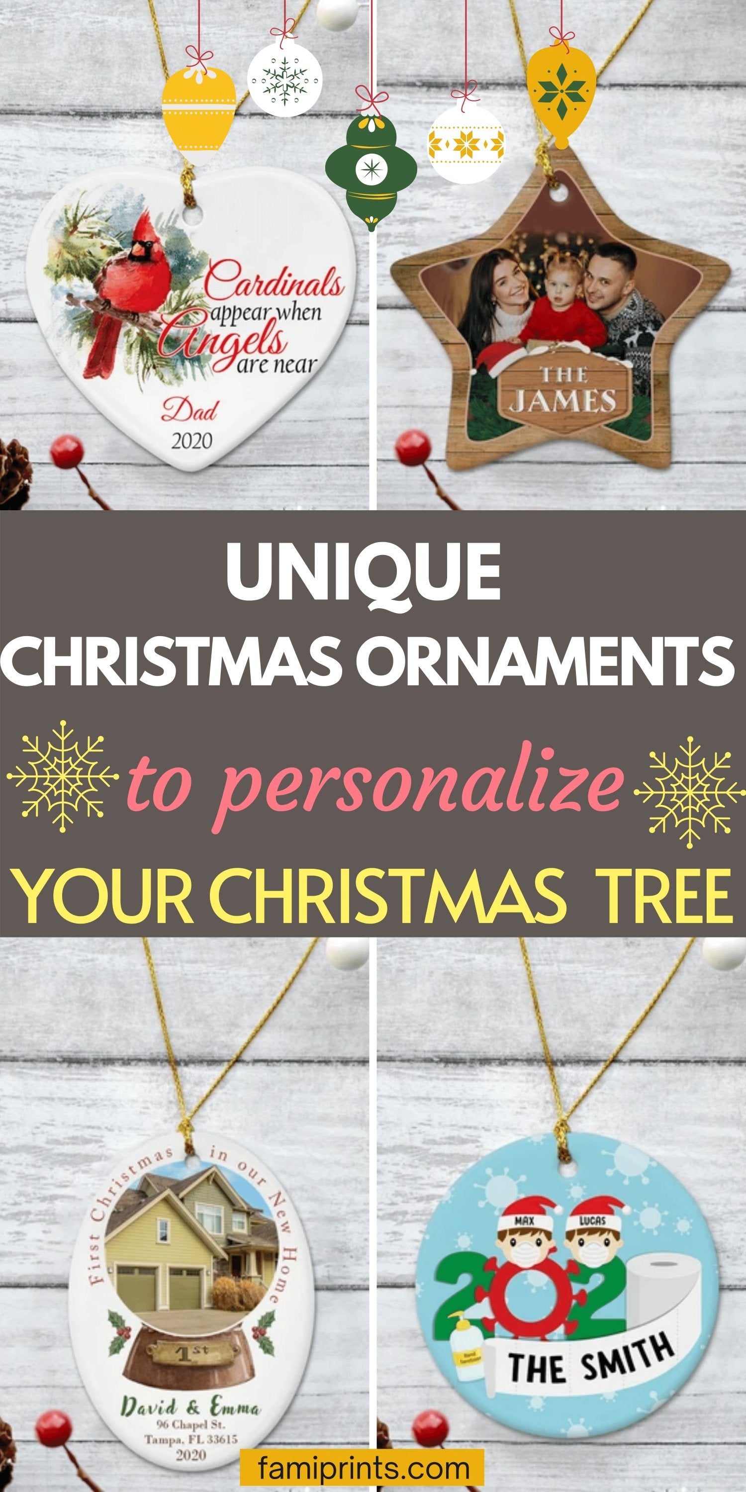 Personalized Christmas Ornaments | FamiPrints | Trending Personalized Family Gifts