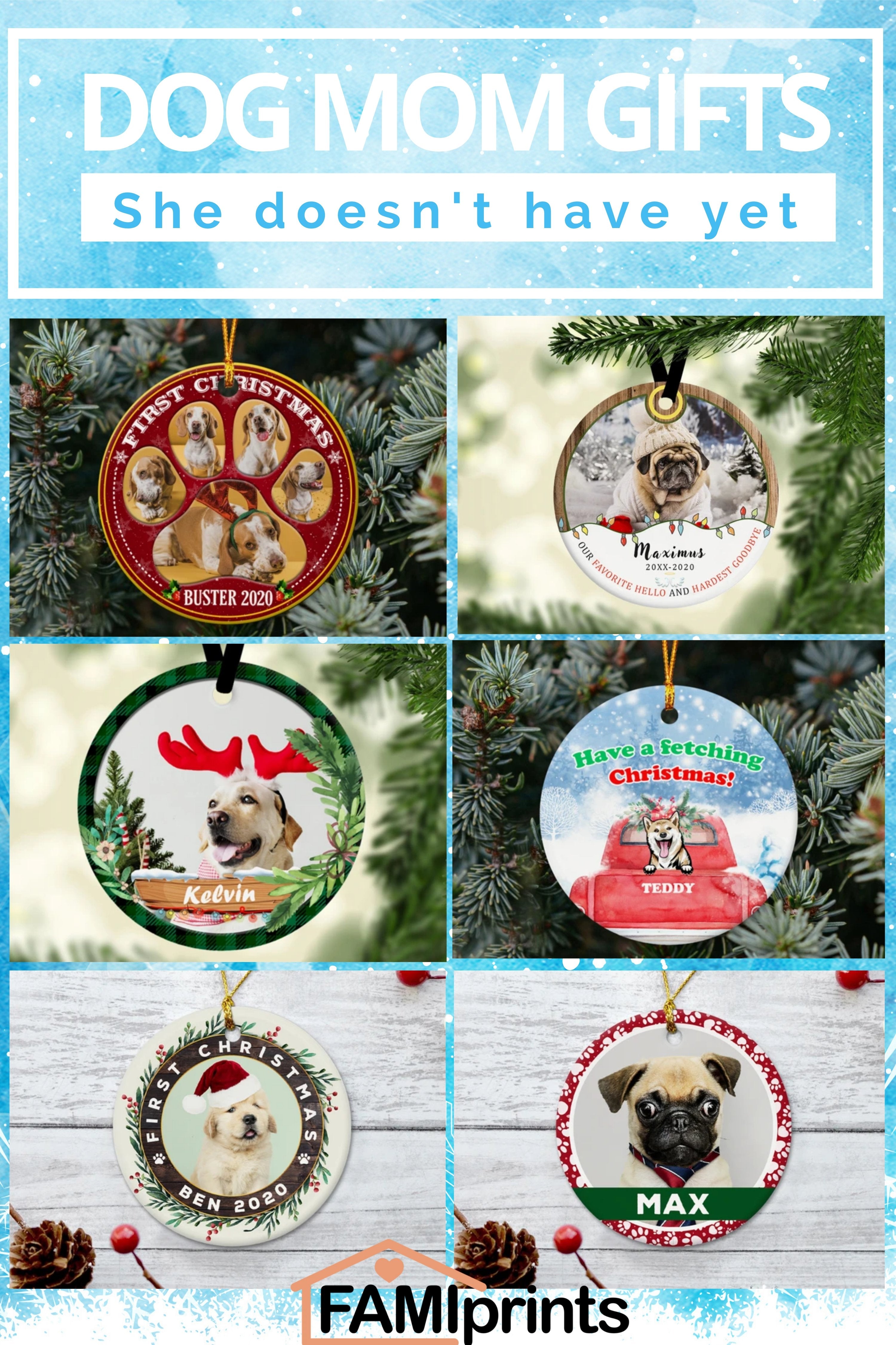 Personalized Dog Christmas Ornaments | FamiPrints | Trending Personalized Family Gifts