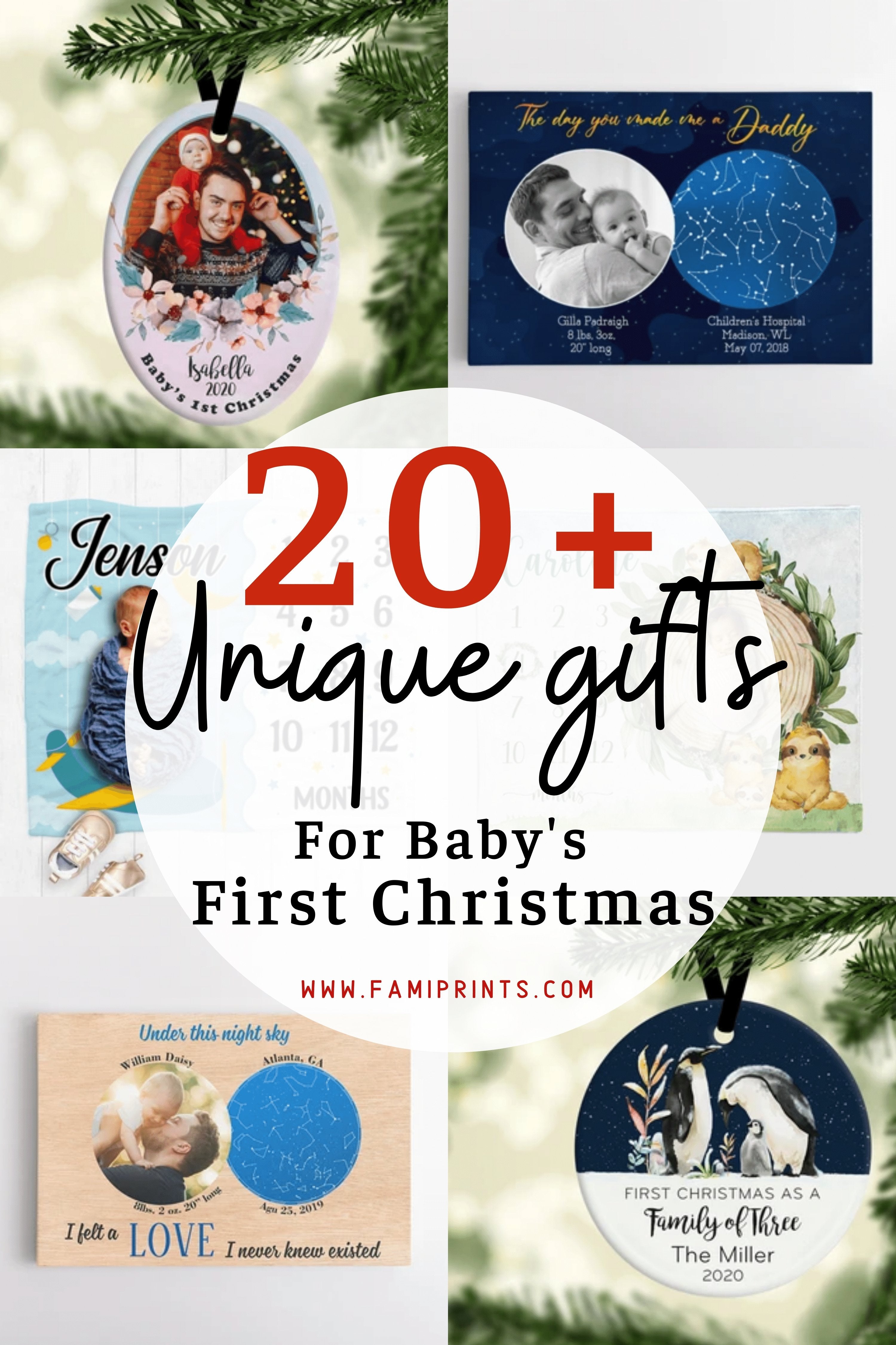 Personalized Gifts For Baby's First Christmas | FamiPrints | Trending Personalized Family Gifts