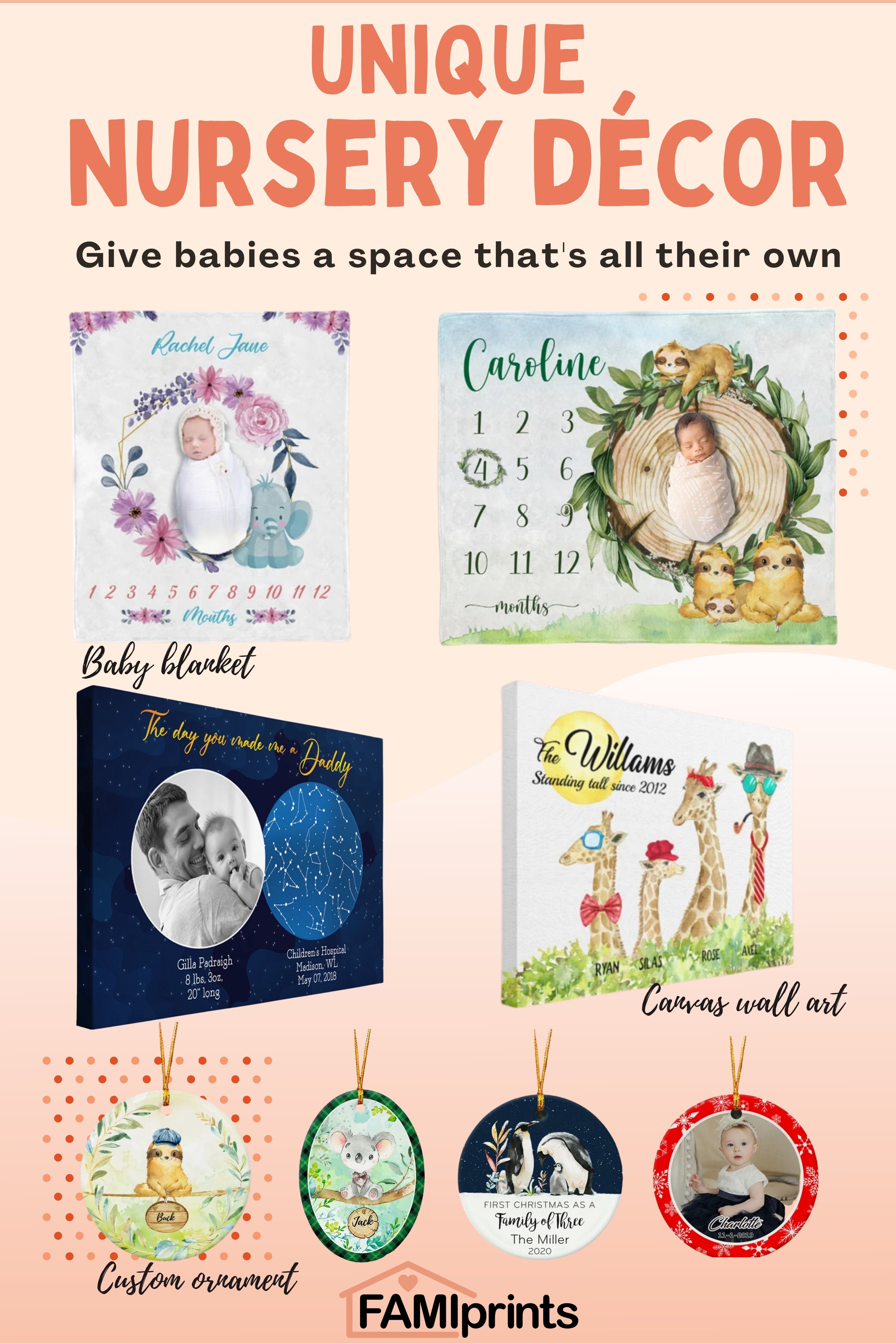 Personalized Nursery & Baby Room Décor | FamiPrints | Trending Personalized Family Gifts
