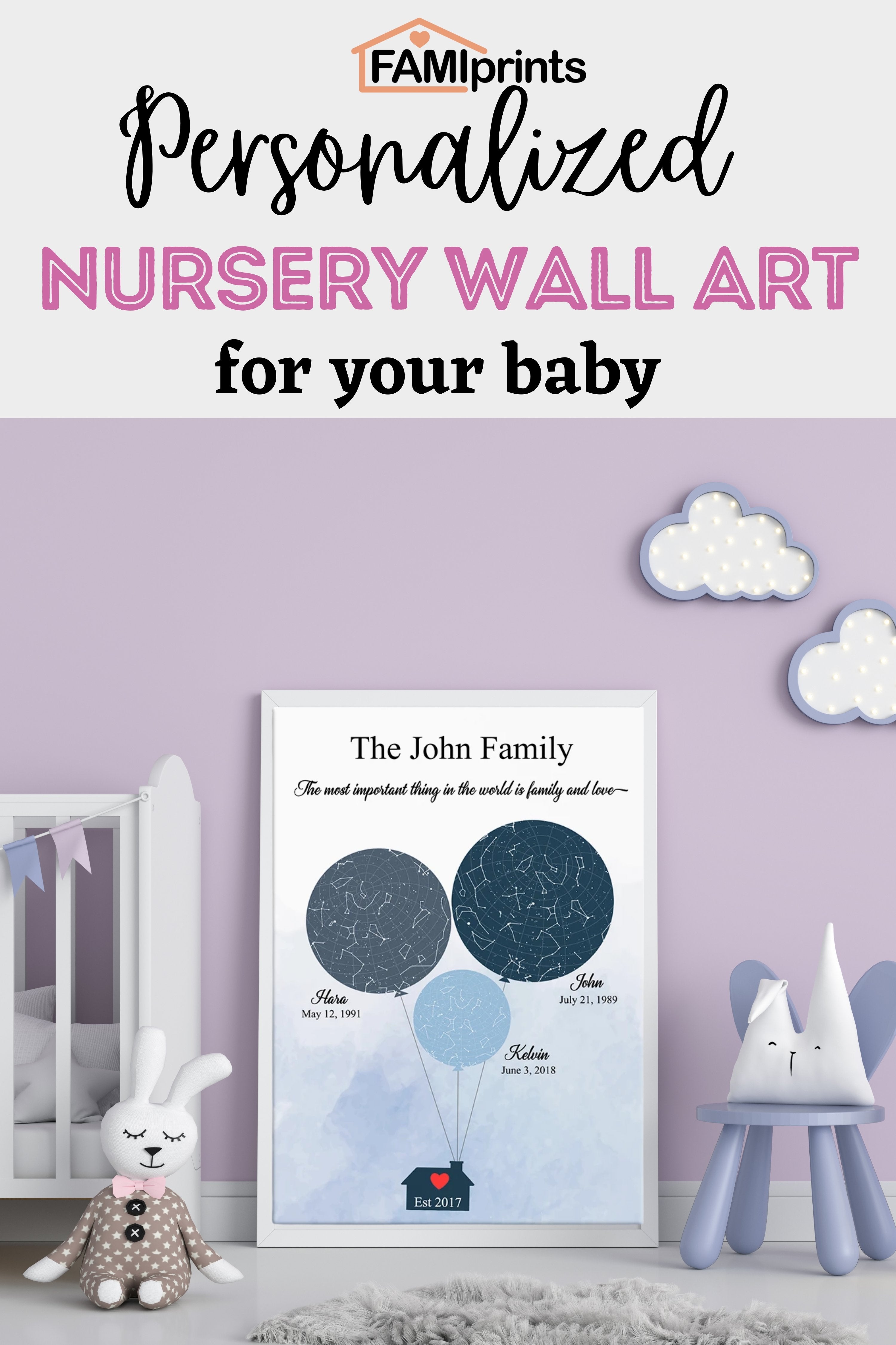 Personalized Nursery Canvas Wall Art | FamiPrints | Trending Personalized Family Gifts