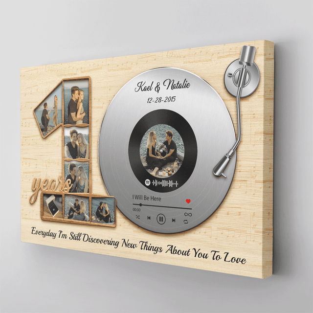 Ten year anniversary gift with Spotify-style music code