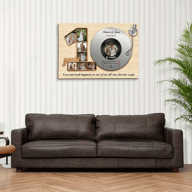 10th Anniversary Vinyl Record Canvas 8