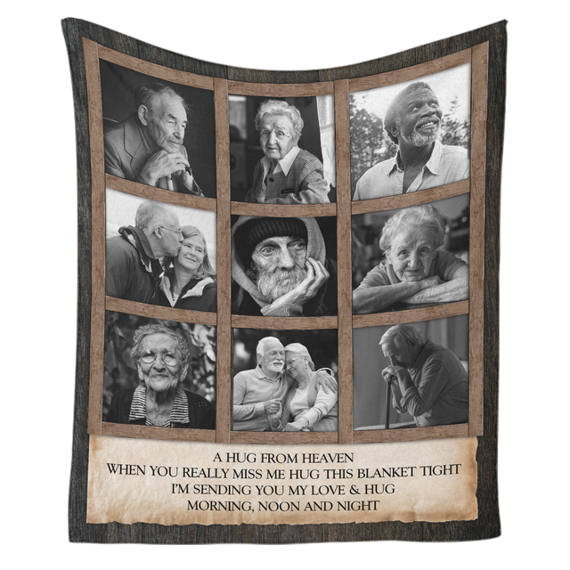 A Hug From Heaven - Memorial Photo Collage Blanket
