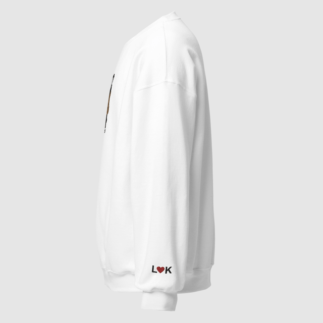 Custom Embroidered Portrait From Photo Sweatshirt, Line Art Sweatshirt