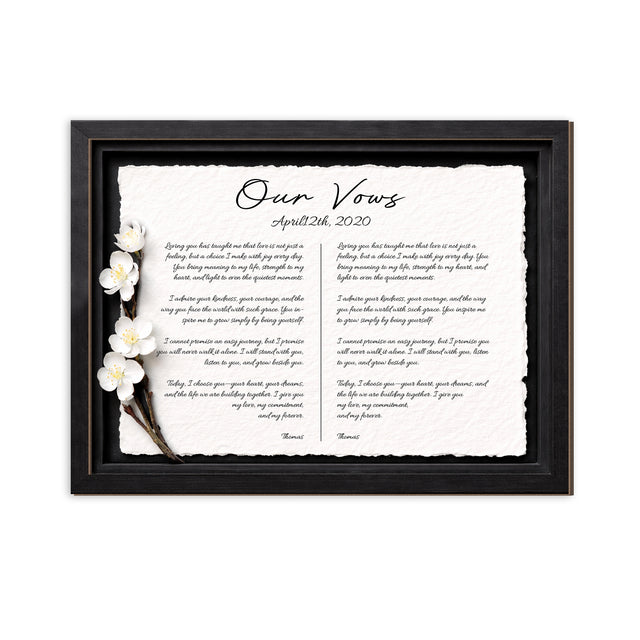 Personalized Wedding Vows 2 Layered Wooden Art JN04