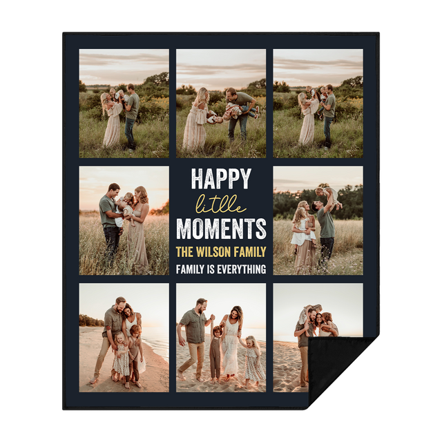 Custom Family Collage Picnic Blanket