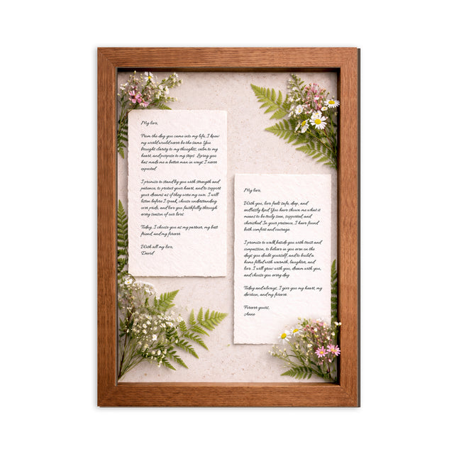 Personalized Wedding Vows 2 Layered Wooden Art JN03