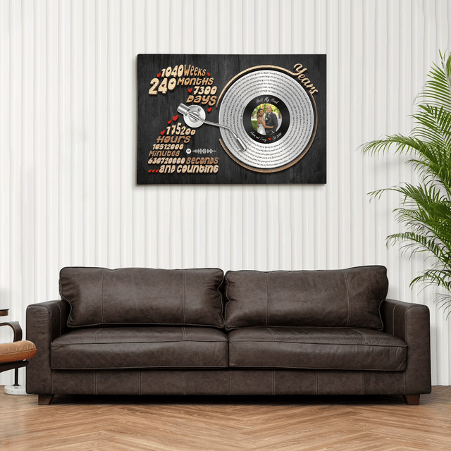 Couple gift celebrating 7300 days and 630 million seconds