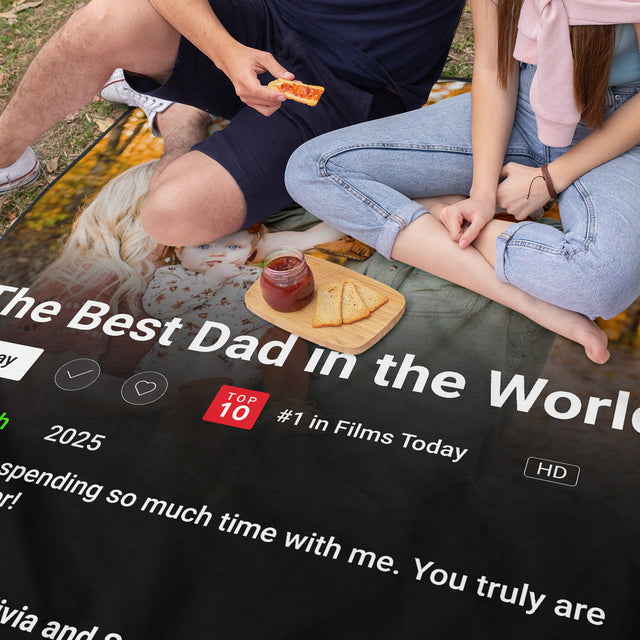 Custom Dadflix Style Picnic Blanket