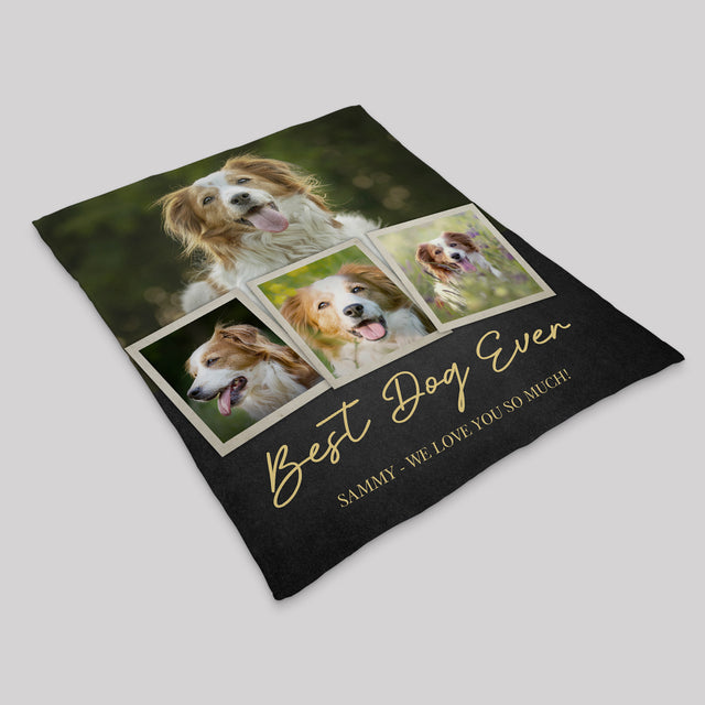 Best Dog Ever - Personalized Pet Photo Blanket
