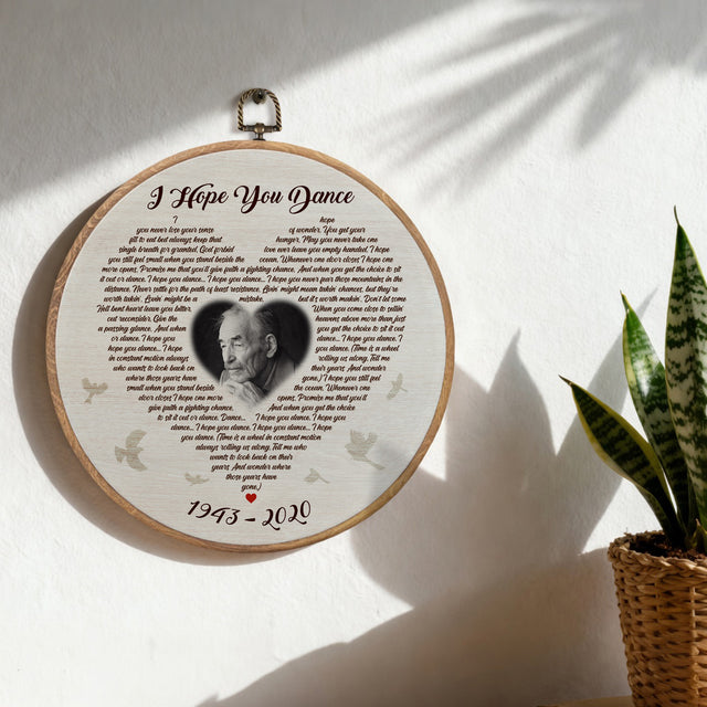 Personalized Song Lyrics Vinyl Record - Framed Round Wall Art - TONI03