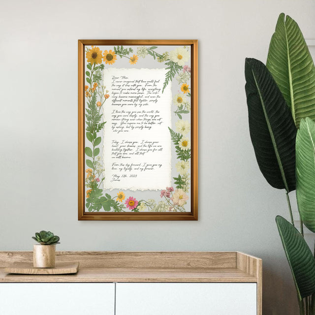 Personalized Wedding Vows 2 Layered Mix Wooden Art 8x12 inch JN03