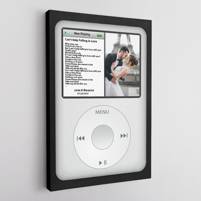 Custom Song Lyrics, Custom Photo And Text, iPod Classic, Canvas