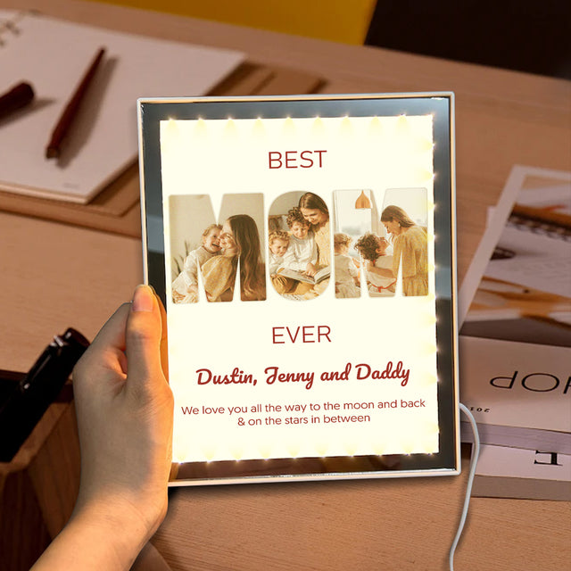 Best Mom Ever LED Mirror Frame Lamp
