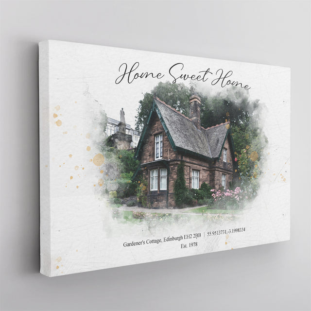 Custom Watercolor Home Portrait