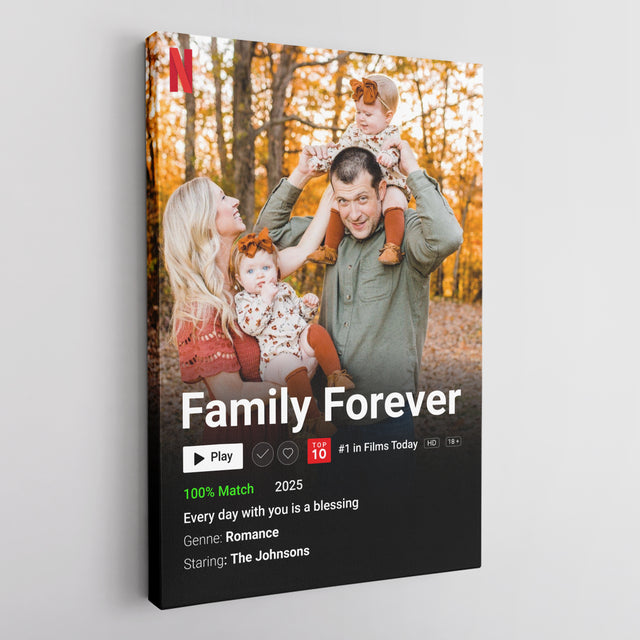 Personalized Loveflix Movie Poster Canvas