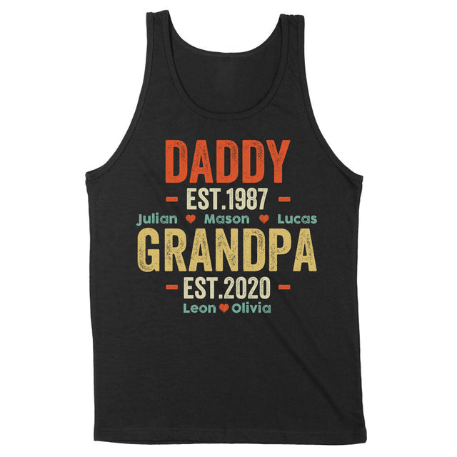 Personalized Daddy Grandpa Est shirt