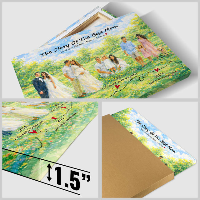 Personalized Mom Story Canvas, Mother’s Day Gift from Kids