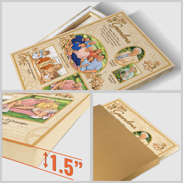 Personalized Grandma Canvas – Custom Photo Collage Gift for Grandma
