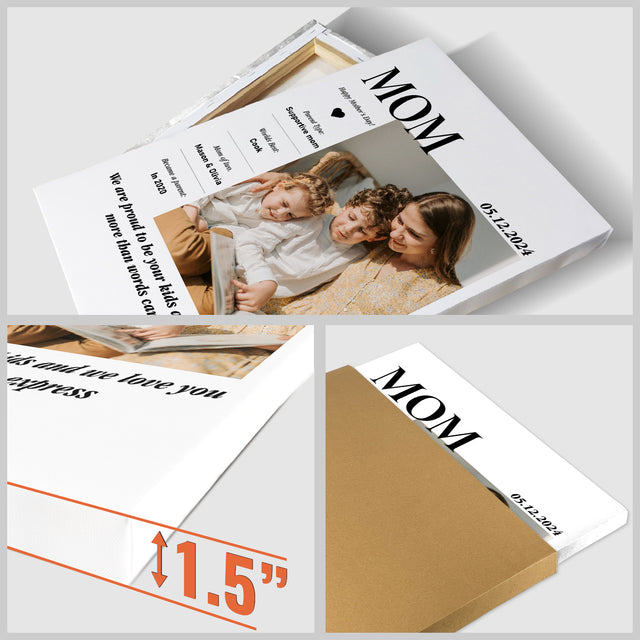 Personalized Mom Profile Photo Canvas Wall Art