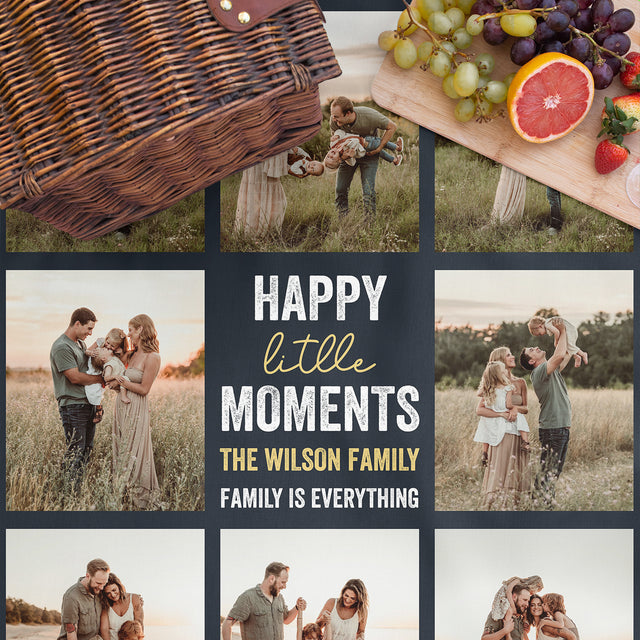 Custom Family Collage Picnic Blanket