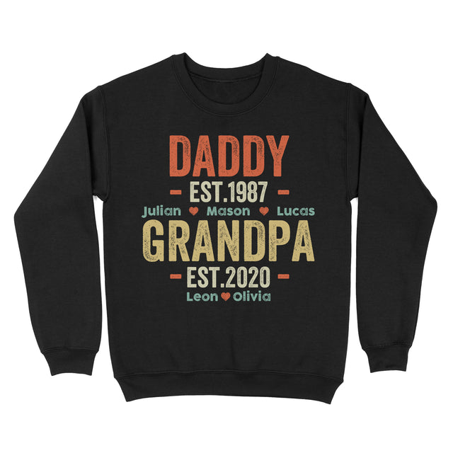 Personalized Daddy Grandpa Est shirt
