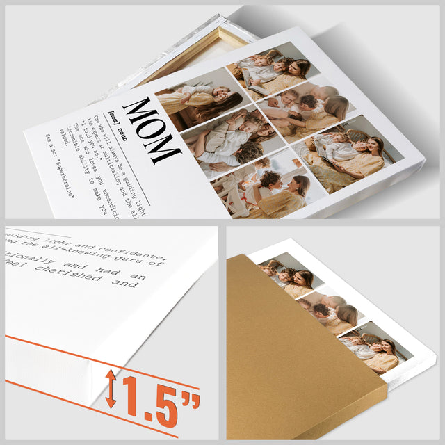 Custom Mom Definition Photo Collage Canvas Wall Art