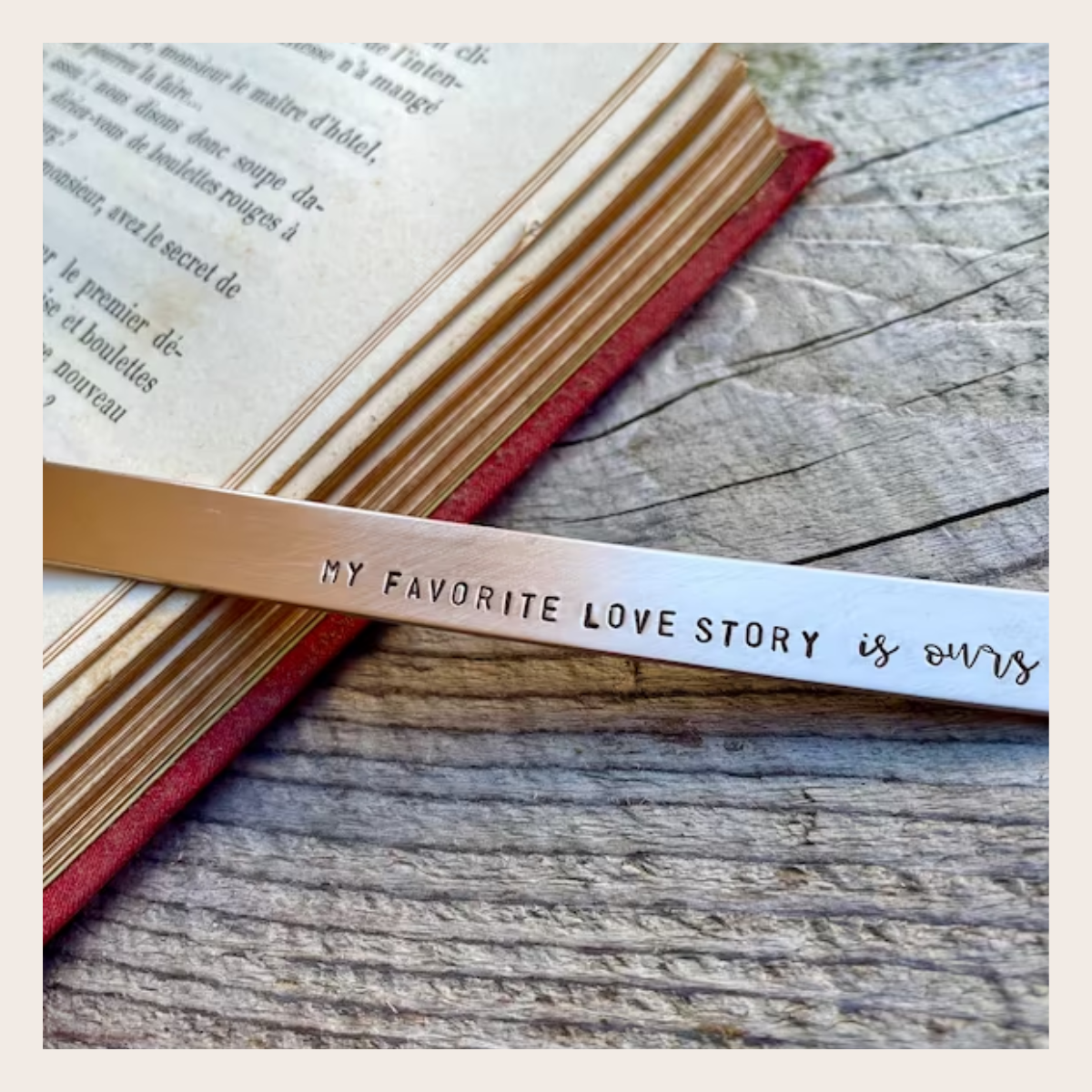 Bronze Anniversary Bookmark - famiprints