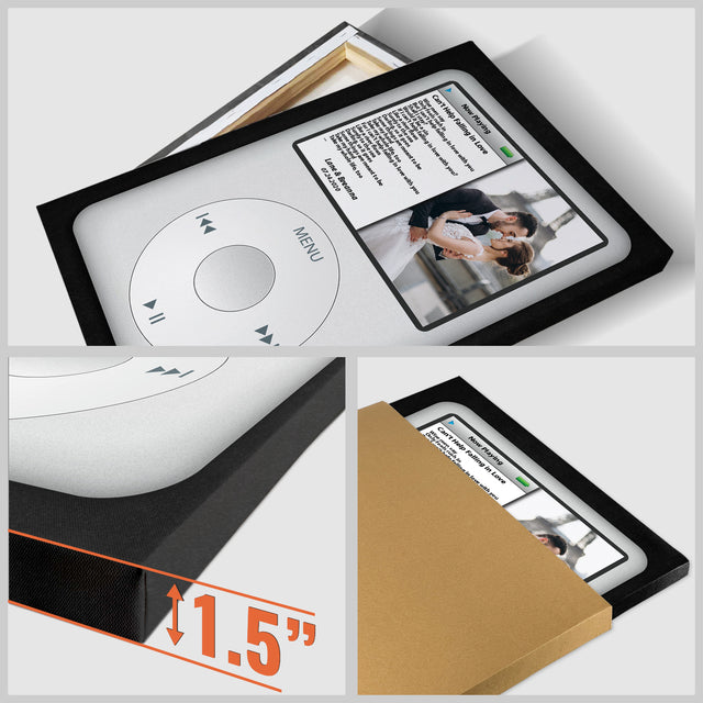 Custom Song Lyrics, Custom Photo And Text, iPod Classic, Canvas