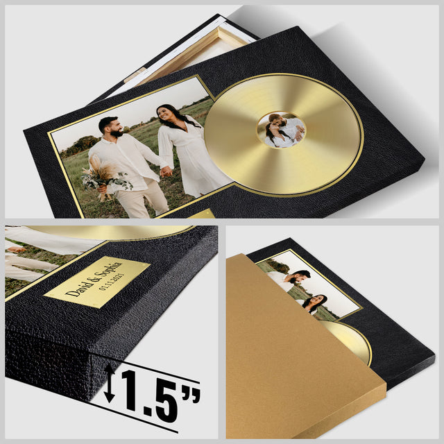 Custom Photo Wedding Guest Book Canvas Print, Wedding Guest Book Alternative