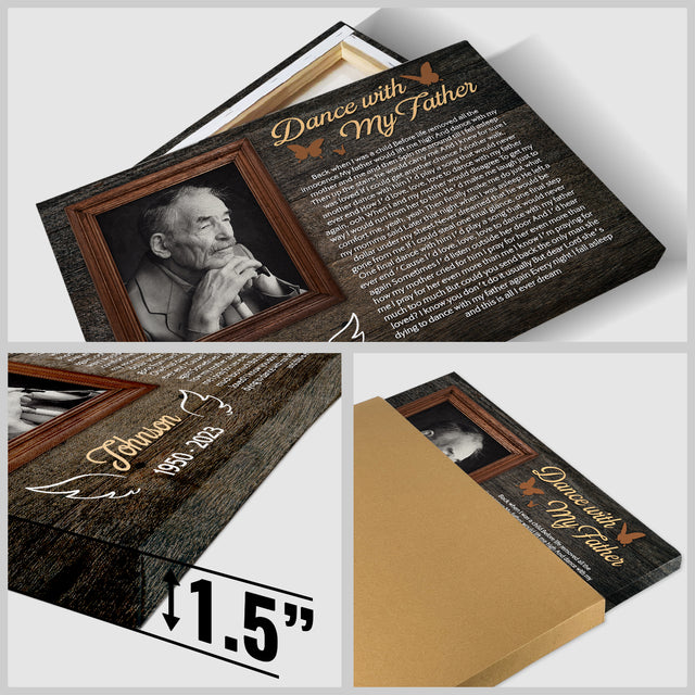 Personalized Memorial Canvas with Frame, Song Lyrics On Canvas