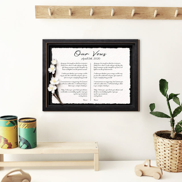 Personalized Wedding Vows 2 Layered Wooden Art JN04