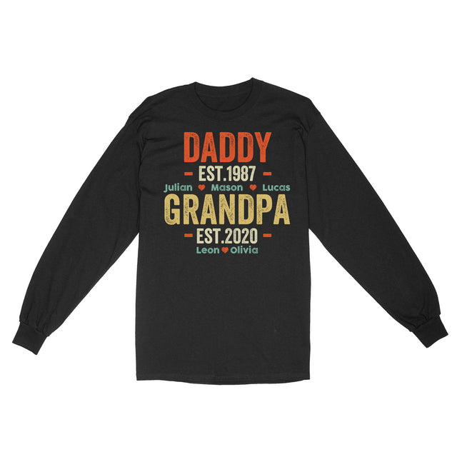 Personalized Daddy Grandpa Est shirt