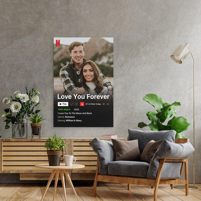 Personalized Loveflix Movie Poster Canvas