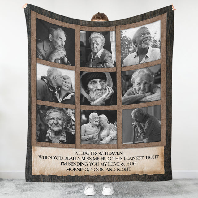 A Hug From Heaven - Memorial Photo Collage Blanket