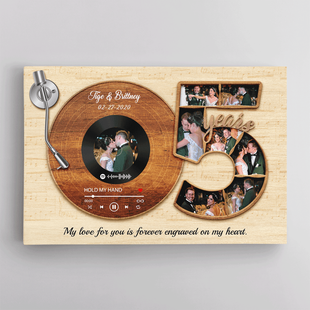 5th Anniversary Vinyl Record Canvas 2