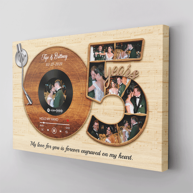 5th Anniversary Vinyl Record Canvas 4