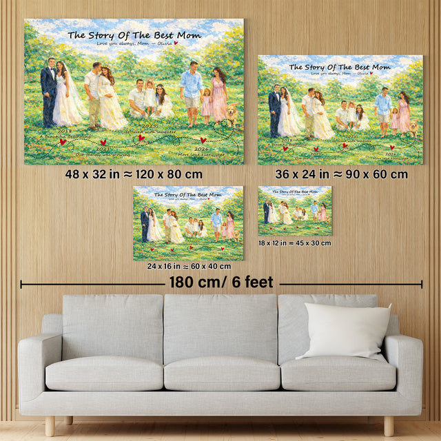 Personalized Mom Story Canvas, Mother’s Day Gift from Kids