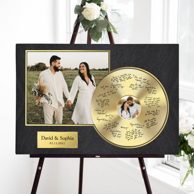 Custom Photo Wedding Guest Book Canvas Print, Wedding Guest Book Alternative