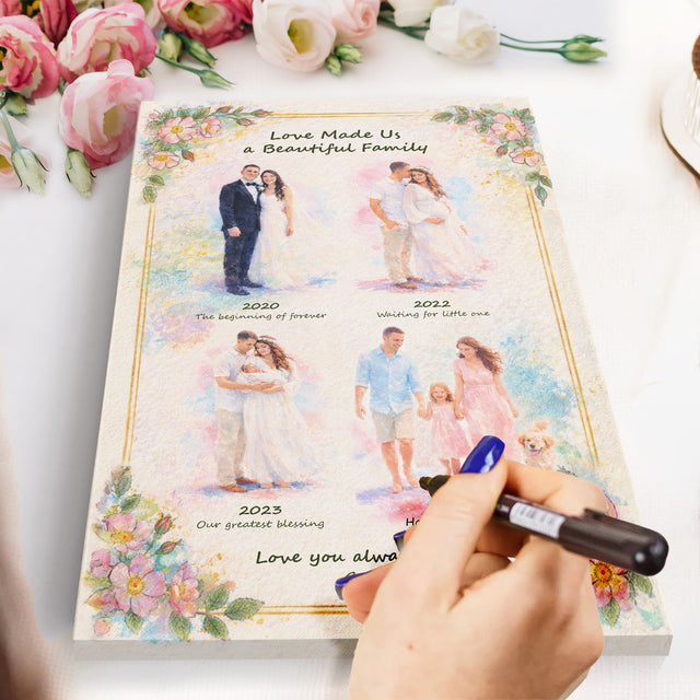 Personalized Mom Family Canvas, Mother’s Day Gift from Kids