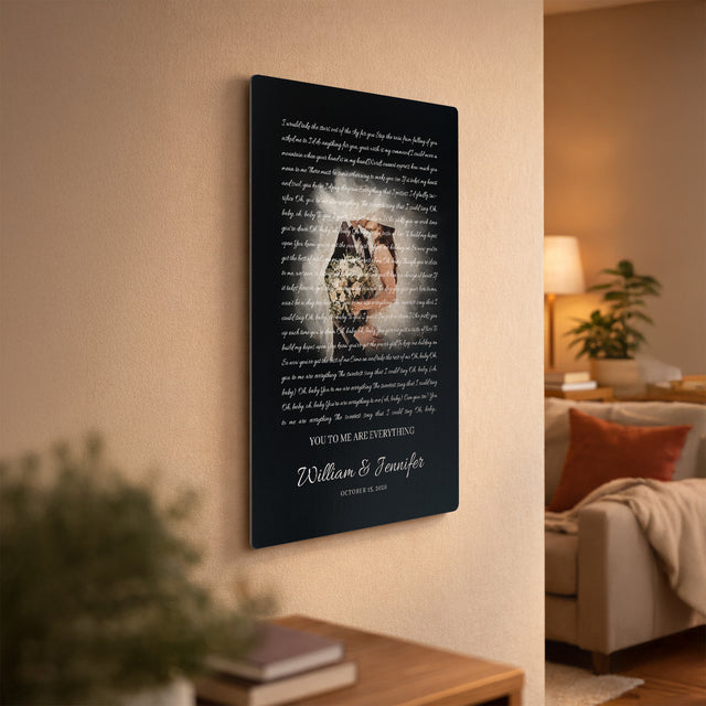 Personalized Song Lyrics & Photo Metal Print