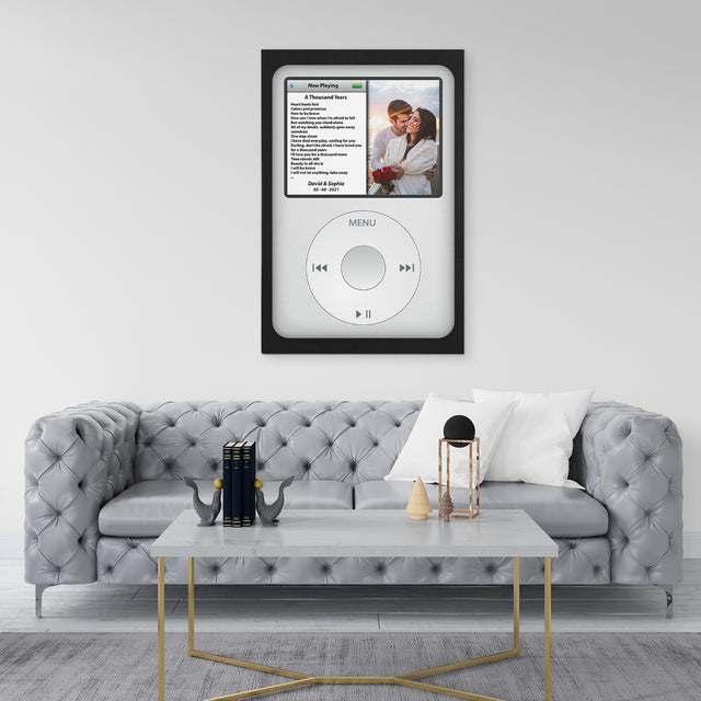 Custom Song Lyrics, Custom Photo And Text, iPod Classic, Canvas