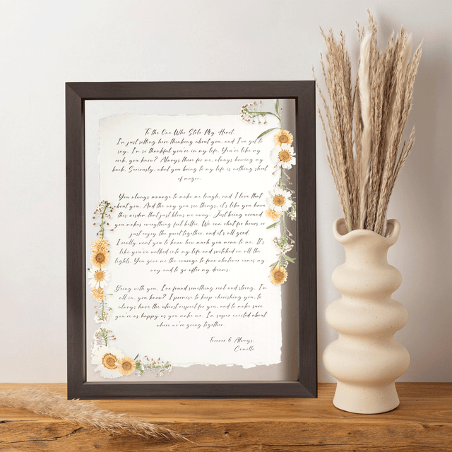 Personalized Wedding Vows 2 Layered Mix Wooden Art 8x12 inch KA03
