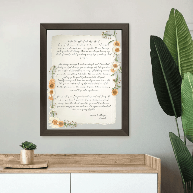 Personalized Wedding Vows 2 Layered Mix Wooden Art 8x12 inch KA03