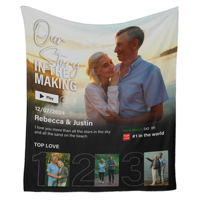 Personalized Loveflix Poster Blanket